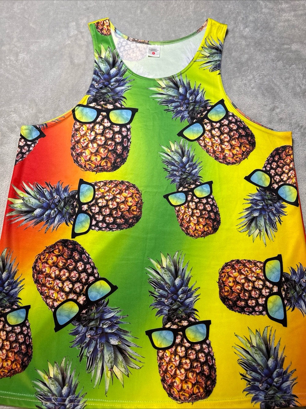 & Other Stories Pineapple Graphic Tank Top - Yellow/Green/Orange